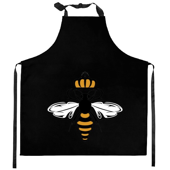 Queen Bee with Crown Motif Kitchen Aprons