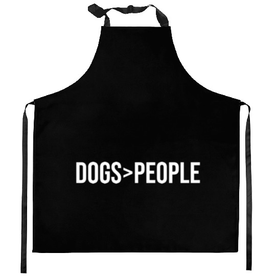 DOGS PEOPLE Kitchen Aprons