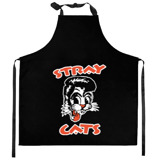 STRAY CATS Rockabilly Cool Cat Tattoo Kitchen Aprons