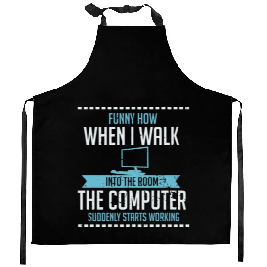 Funny Computer Geek Kitchen Aprons: Tech Support I Software