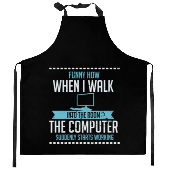 Funny Computer Geek Kitchen Aprons: Tech Support I Software