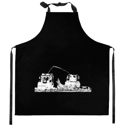 Corn chopper chopping corn maize farmer Kitchen Aprons