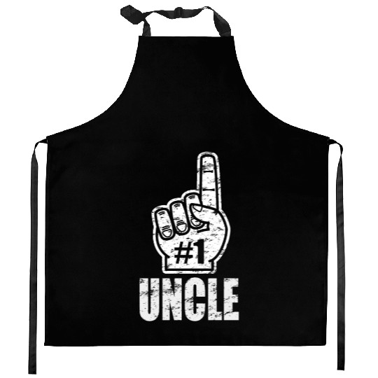 No 1 Uncle - Best Uncle Number one Finger up Kitchen Aprons