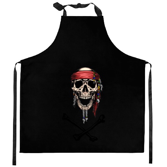 Pirate Skull and Crossbones Kitchen Aprons