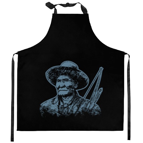 Geronimo Apache Native American Indian Warrior Kitchen Aprons