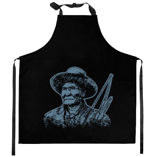 Geronimo Apache Native American Indian Warrior Kitchen Aprons
