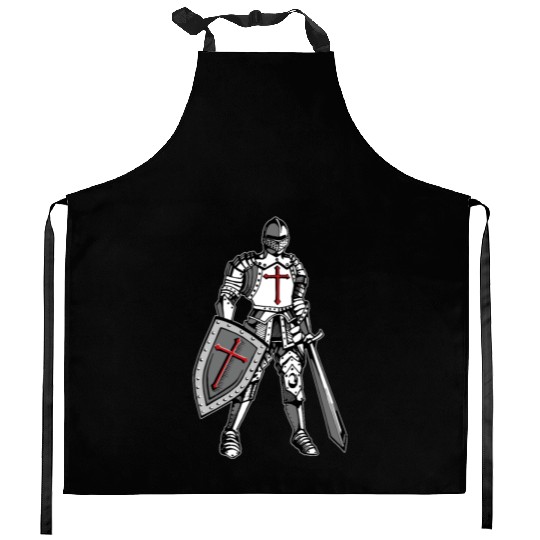 Knights Templar Crusader Cross Armor Kitchen Aprons