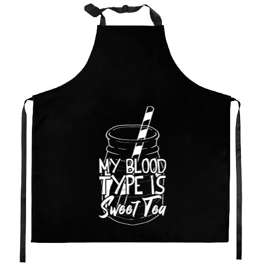 My Blood Type Is Sweet Tea Iced Tea Kitchen Aprons