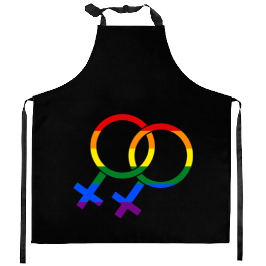 LGBT Gay Lesbian Gift Funny equal rainbow pride Kitchen Aprons