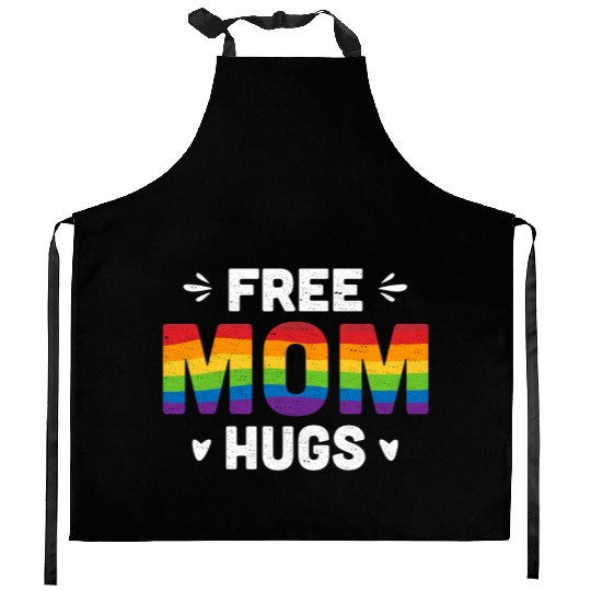 Free Mom Hugs Kitchen Aprons