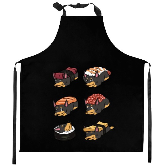 Doberman Sushi Nigiri Kitchen Aprons
