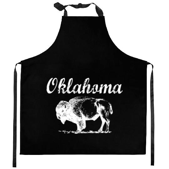 Oklahoma Buffalo Tribal Native American Country Ok Kitchen Aprons