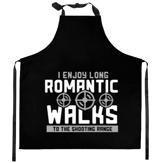 GUN / SHOOTING: Walks To The Shooting Range Kitchen Aprons
