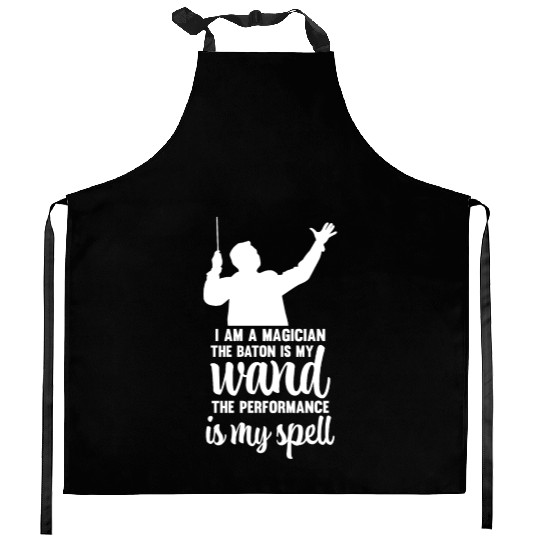 Orchestra Conductor Baton Musical Director Maestro Kitchen Aprons