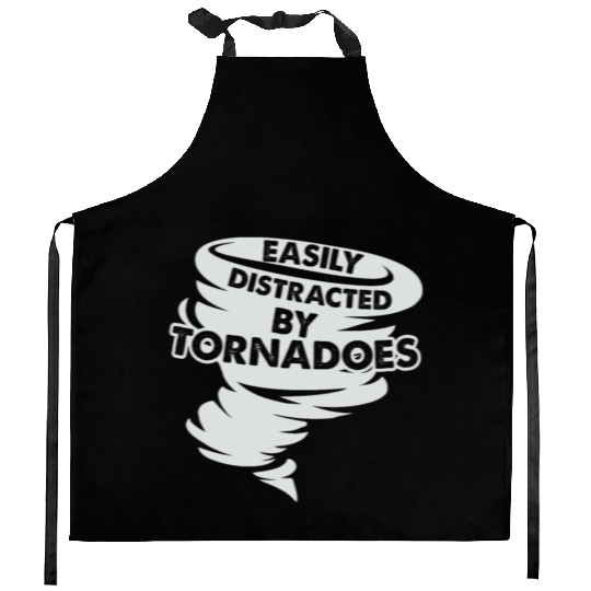 Distracted by Tornadoes Tornado Weather Chaser Kitchen Aprons