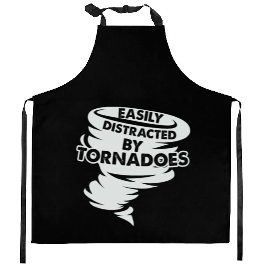 Distracted by Tornadoes Tornado Weather Chaser Kitchen Aprons