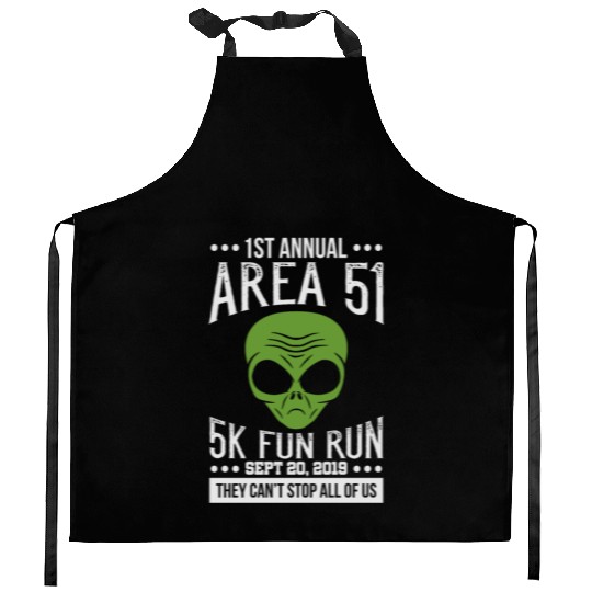 Area 51 Alien Fun run Kitchen Aprons
