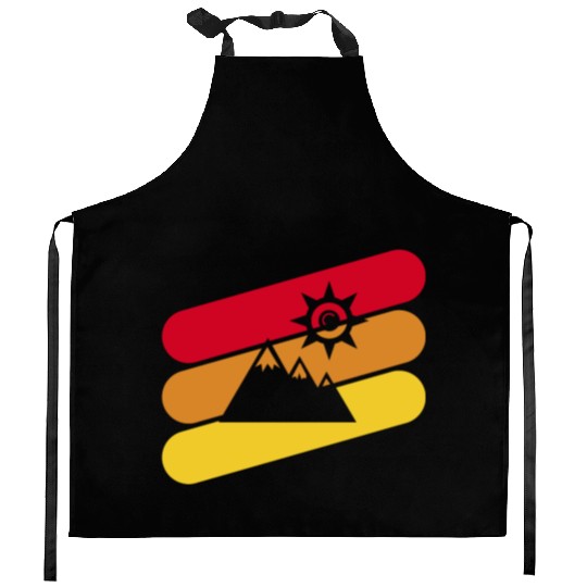 Mountains Mountain Mountaineering Kitchen Aprons