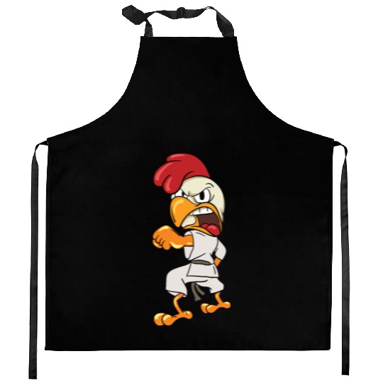 Ninja Chicken Karate Fencing Martial Arts Kitchen Aprons