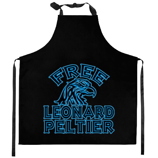 FREE LEONARD PELTIER eagle natives YStone Kitchen Aprons
