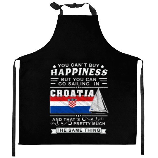 Croatia sailing, sailing ship Mediterranean gift Kitchen Aprons