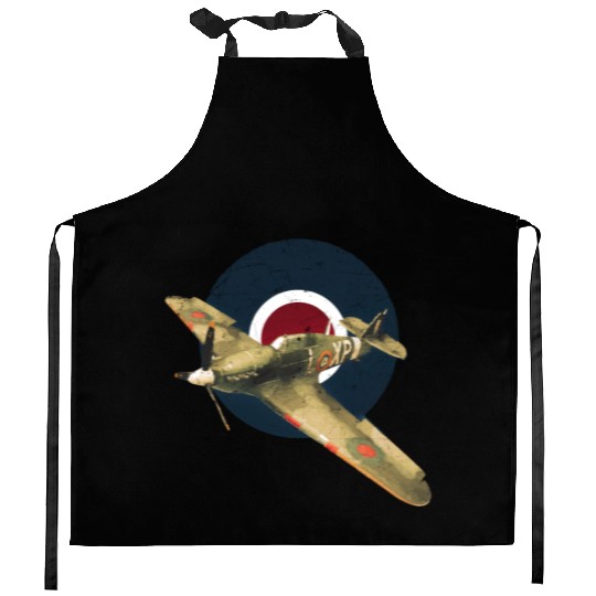Hawker Hurricane RAF WW2 Fighter Plane Kitchen Aprons