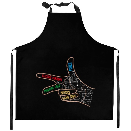 Physics Funny Gang Sign Science Nerd Gift Idea  Kitchen Aprons