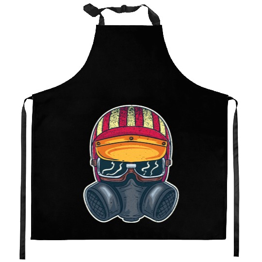 Hot Rod Drag Racing Racecar American Flag Design Kitchen Aprons