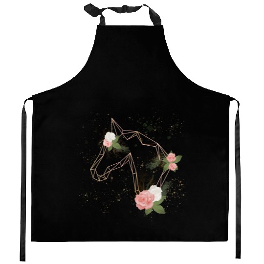 Horse Vintage Roses Kitchen Aprons