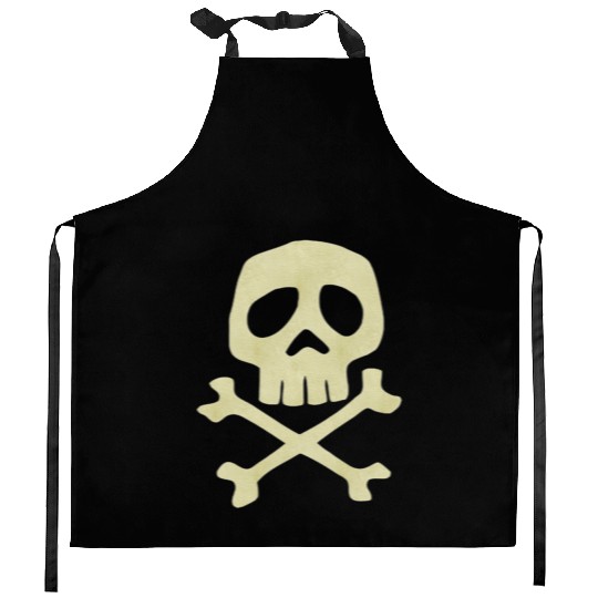 Misfits Style Captain Harlock Skull Crossbones Kitchen Aprons