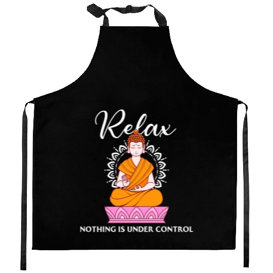 Buddha Quote india hindu shanti Buddhist Relax Kitchen Aprons