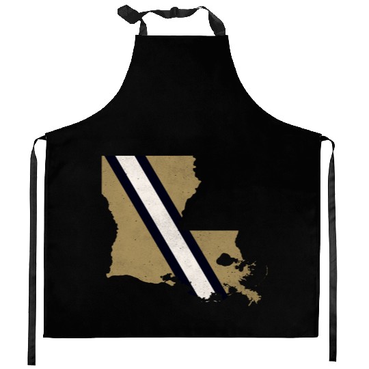 new orleans louisiana helmet stripe Kitchen Aprons