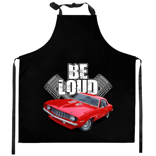 be loud camaro Kitchen Aprons