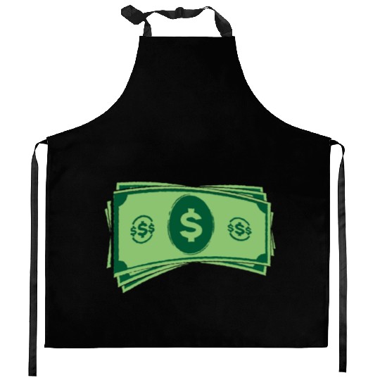 Dollar Money Dollars Cash Kitchen Aprons