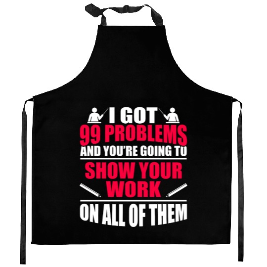Funny Math Teacher Gift College High School Kitchen Aprons