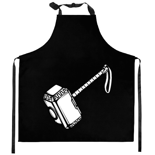 Hammer Thor myth fable god greek gift Kitchen Aprons
