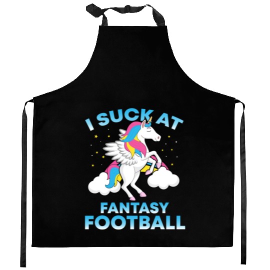 I Suck At Fantasy Football Funny Football Lover Kitchen Aprons