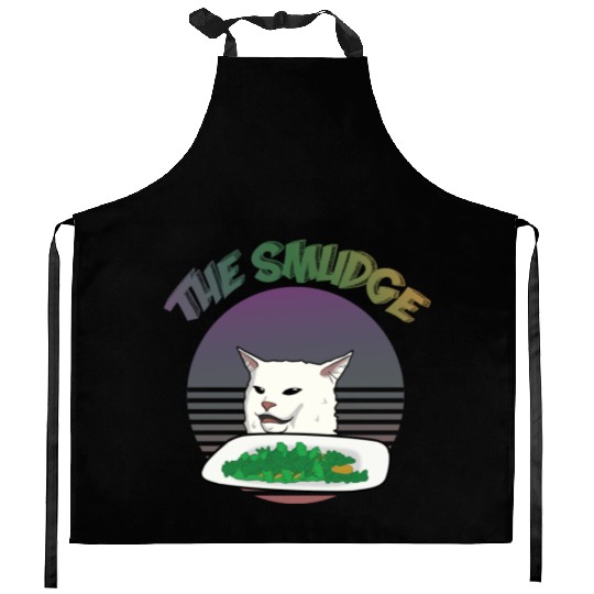 Smudge The Cat Meme Kitchen Aprons