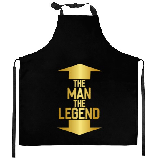 the man the legend Kitchen Aprons