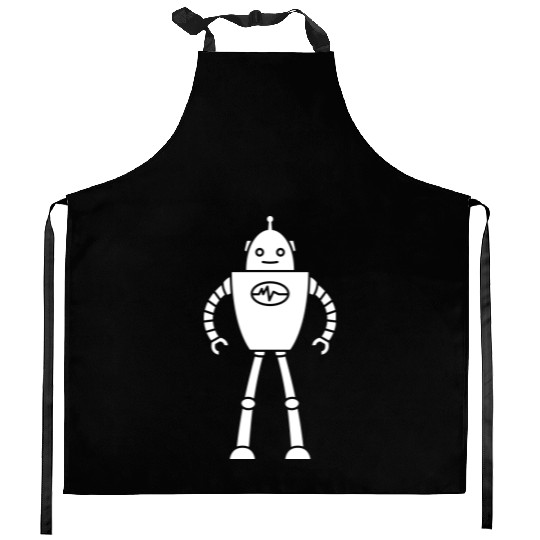 Robot from the Future Kitchen Aprons