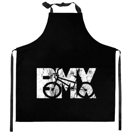 Cool Vintage BMX bike fan racing for boys kids Kitchen Aprons