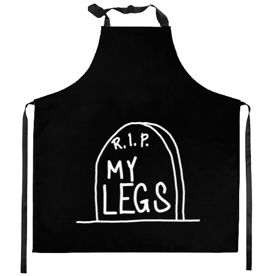 Gravestone RIP My legs gym Kitchen Aprons