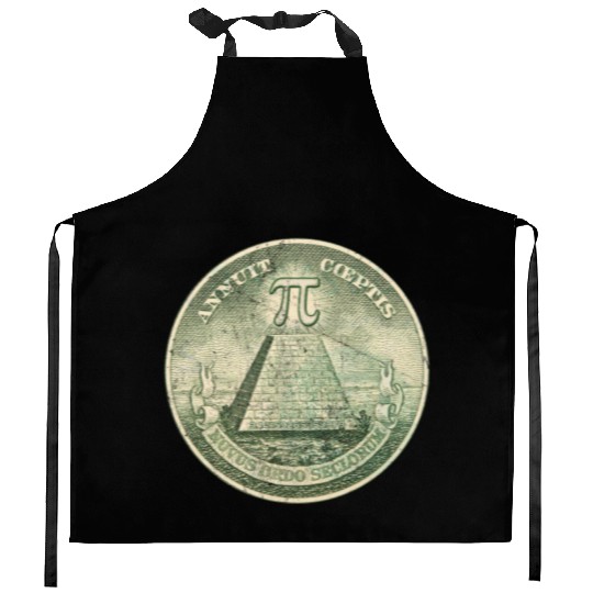 Illuminati Pi Great Seal 3.14 Pi Day Kitchen Aprons