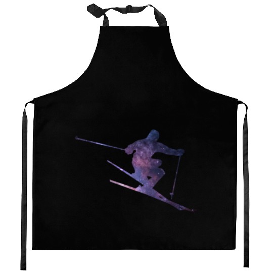 Skiing Kitchen Aprons