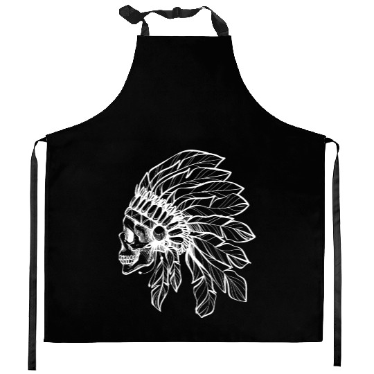Indianer Skull - Native Spirit Kitchen Aprons