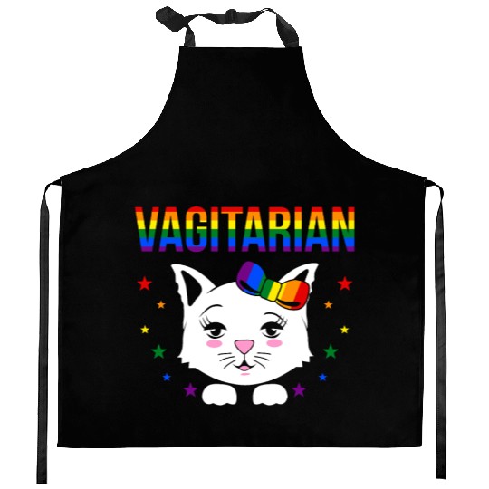 vagitarian venom Kitchen Aprons