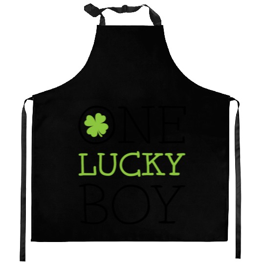 One lucky boy Kitchen Aprons