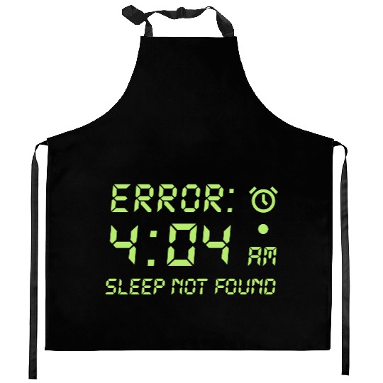 Error 404, sleep not found funny programmer gamer Kitchen Aprons