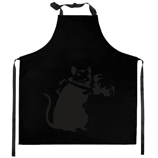 Rat with camera - Banksy Graffiti Kitchen Aprons
