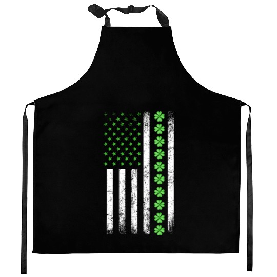 Irish American Flag Kitchen Aprons